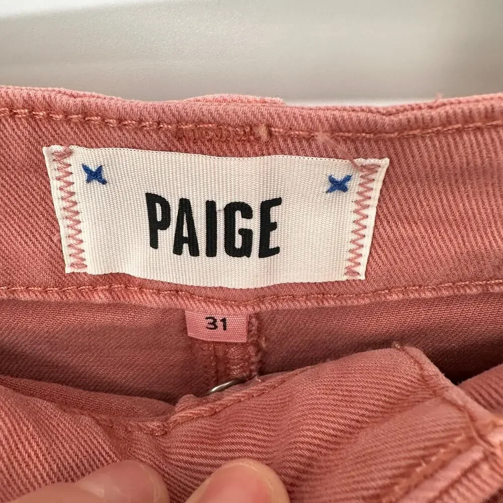 PAIGE New Mayslie Denim Shorts in PInk // 31